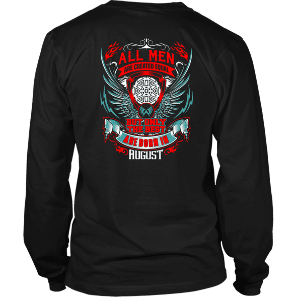 Best Men Are Born In August Back Print Shirt, Hoodie & Tank