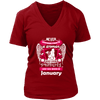 January Women Who Loves Pitbull Shirt, Hoodie & Tank
