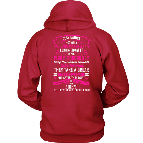 Limited Edition ***July Ladies*** Back Print Shirts & Hoodies