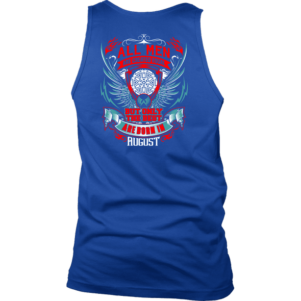 Best Men Are Born In August Back Print Shirt, Hoodie & Tank