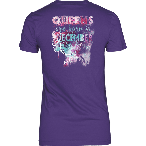 **Limited Edition** December Born Queens Back Print Shirt