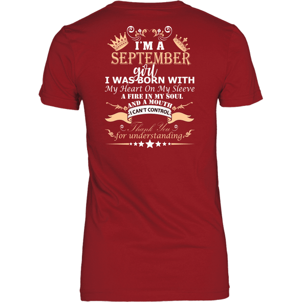 Save $10 Today (Offer Ends Soon) - September Born Girl Back Printed***Limited Edition*** Shirts