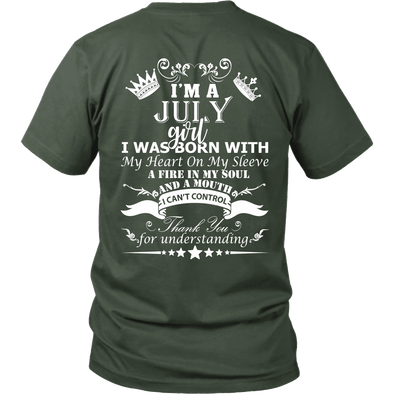 July Born Girl White Print ***Limited Edition*** Shirts