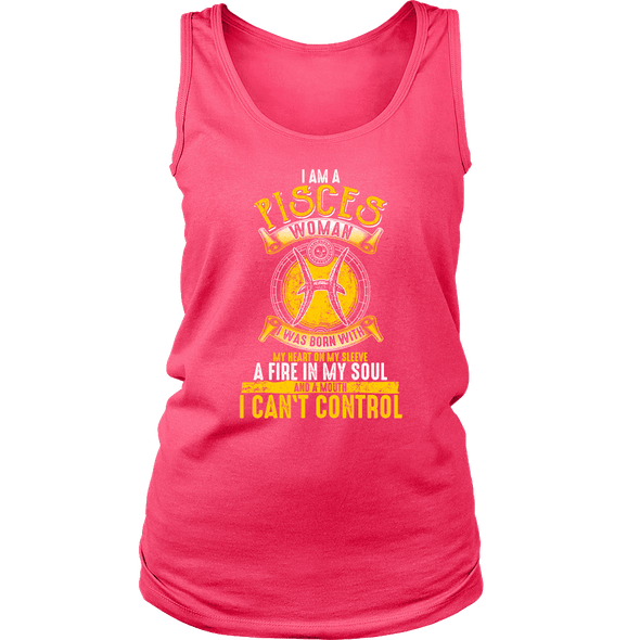 I Am A Pisces Woman Shirt Yellow Print, Hoodie & Tank