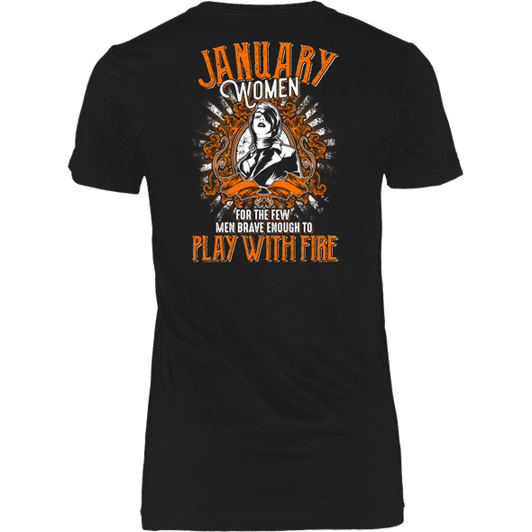 Limited Edition January Women Play With Fire Back Print Shirt