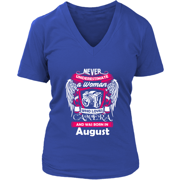 August Women Who Loves Camera Shirt, Hoodie & Tank