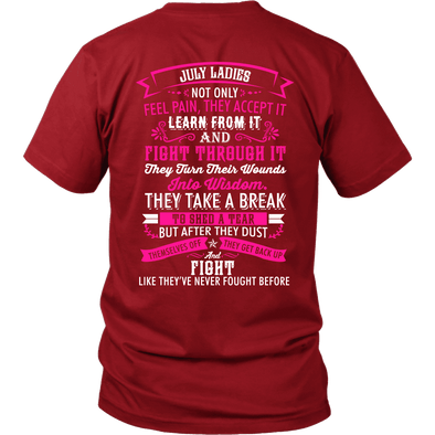 Limited Edition ***July Ladies*** Back Print Shirts & Hoodies