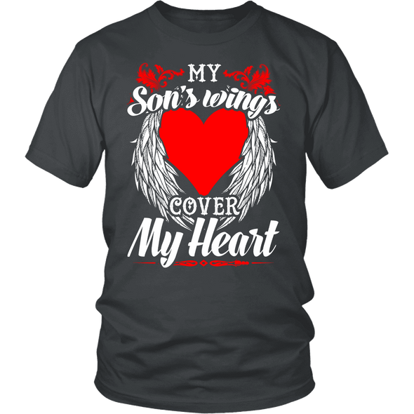 My Sons Wings Cover My Heart Shirts, Hoodie & Tank