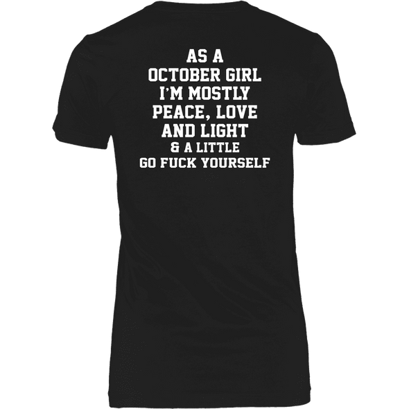 Limited Edition **October Girl Peace Love** Shirts & Hoodies