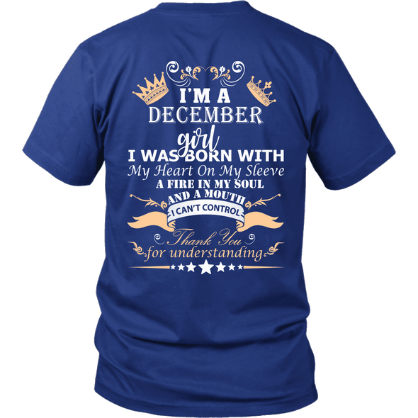 Save $10 Today (Offer Ends Soon) - December Born Girl Back Printed***Limited Edition*** Shirts