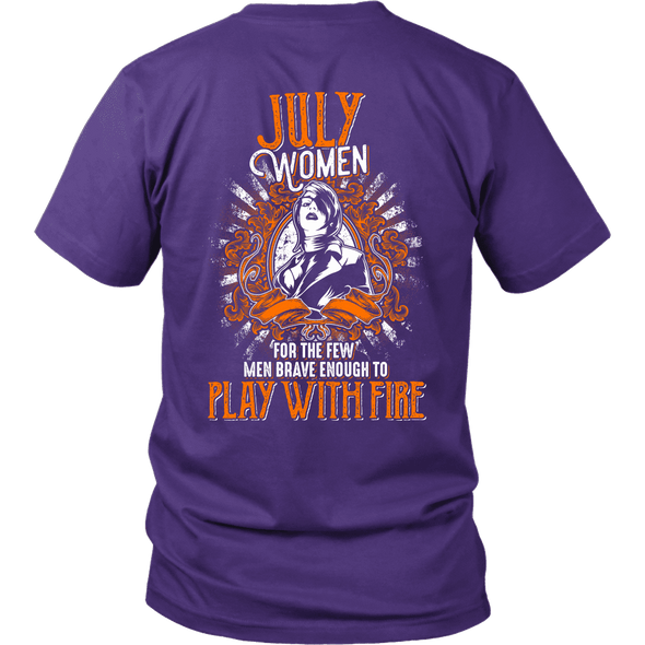 Limited Edition July Women Play With Fire Back Print Shirt