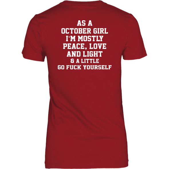 Limited Edition **October Girl Peace Love** Shirts & Hoodies