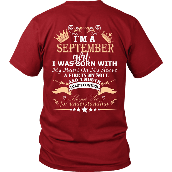 Save $10 Today (Offer Ends Soon) - September Born Girl Back Printed***Limited Edition*** Shirts