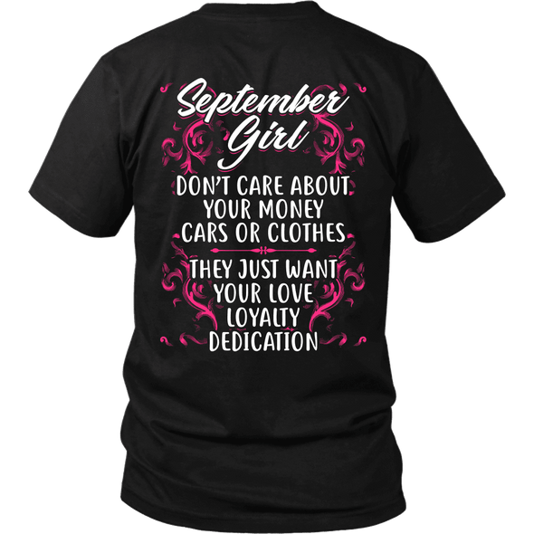 Limited Edition ***September Girl Don't Care About Money*** Shirts & Hoodies
