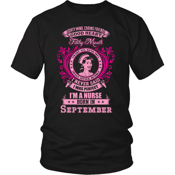 September Born Good Heart Nurse Shirt, Hoodie & Tank