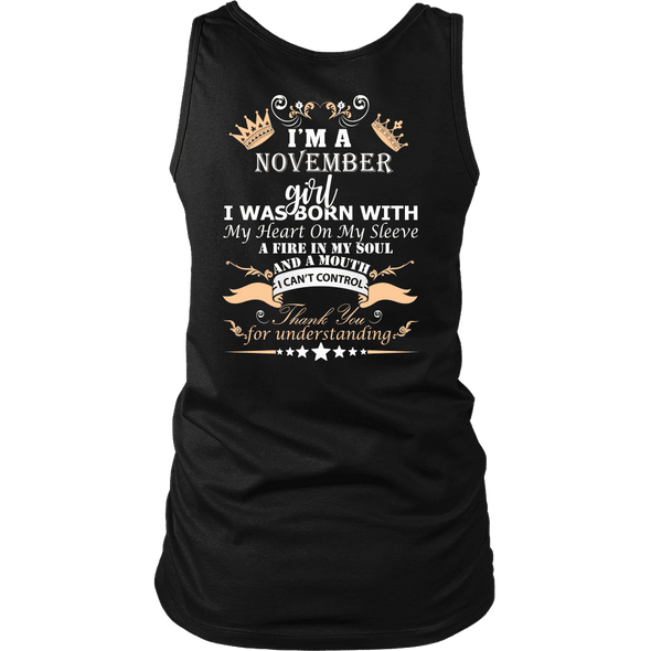 Save $10 Today (Offer Ends Soon) - November Born Girl Back Printed***Limited Edition*** Shirts