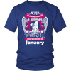 January Women Who Loves Pitbull Shirt, Hoodie & Tank