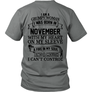 Limited Edition November Grumpy Women Black Back Print