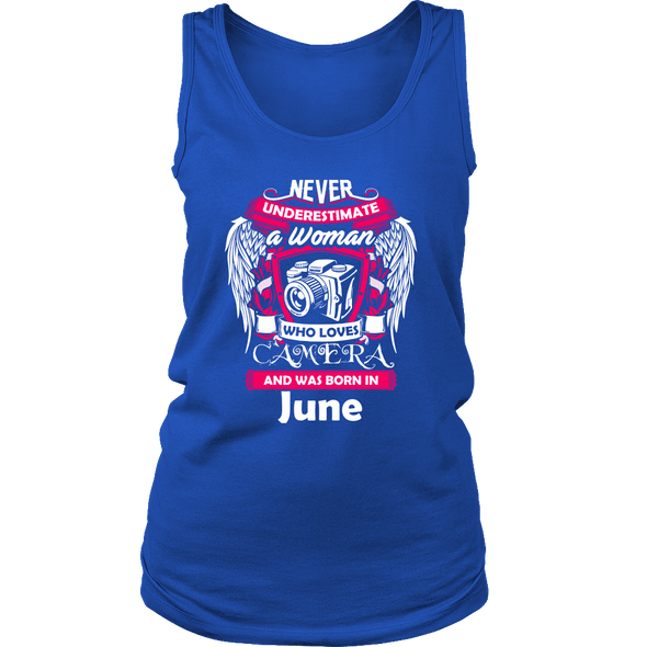 June Women Who Loves Camera Shirts, Hoodie & Tank