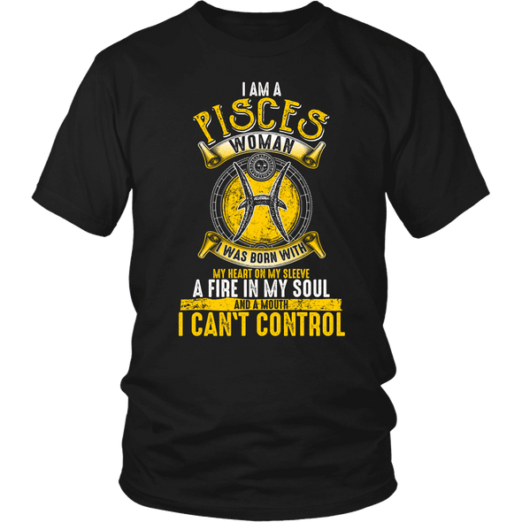 I Am A Pisces Woman Shirt Yellow Print, Hoodie & Tank