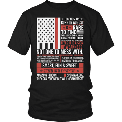 August Born Legend ***Limited Edition US FLAG*** Shirts & Hoodies