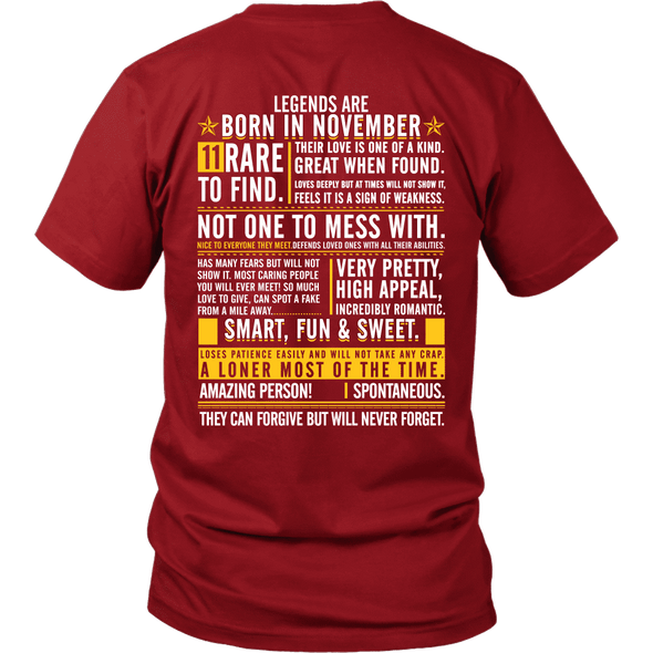 Legends Are Born In November ***Limited Edition Shirt***