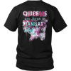 **Limited Edition** January Born Queens Back Print Shirt
