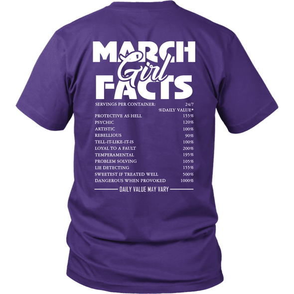 Limited Edition ***March Girl Facts*** Shirts & Hoodies
