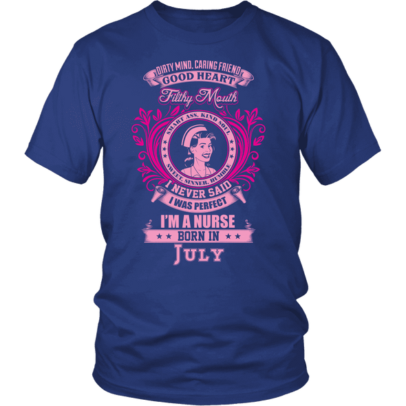 July Born Good Heart Nurse Shirt, Hoodie & Tank