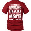Limited Edition **December Guy Heart On Sleeve Back Print*** Shirts & Hoodies