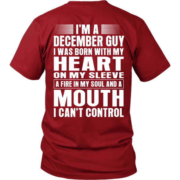 Limited Edition **December Guy Heart On Sleeve Back Print*** Shirts & Hoodies