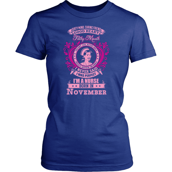 November Born Good Heart Nurse Shirt, Hoodie & Tank
