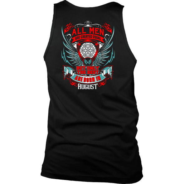Best Men Are Born In August Back Print Shirt, Hoodie & Tank