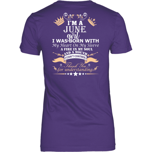 June Born Girl Back Printed ***Limited Edition*** Shirts