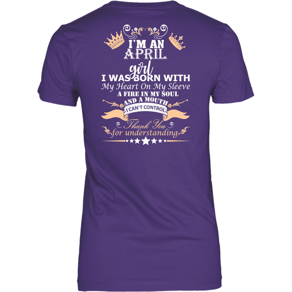 April Born Girl Back Printed ***Limited Edition*** Shirts