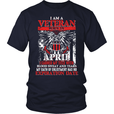 Veteran Born In April Limited Edition Shirt, Hoodie & Tank