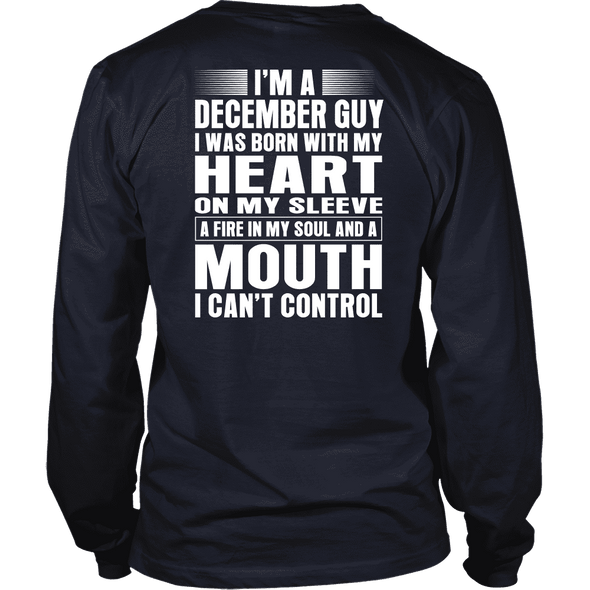 Limited Edition **December Guy Heart On Sleeve Back Print*** Shirts & Hoodies