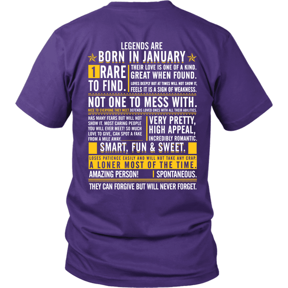 Legends Are Born In January ***Limited Edition Shirt***