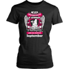 September Women Who Loves Pitbull Shirt, Hoodie & Tank