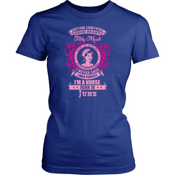 June Born Good Heart Nurse Shirt, Hoodie & Tank