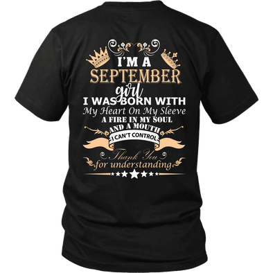 Save $10 Today (Offer Ends Soon) - September Born Girl Back Printed***Limited Edition*** Shirts