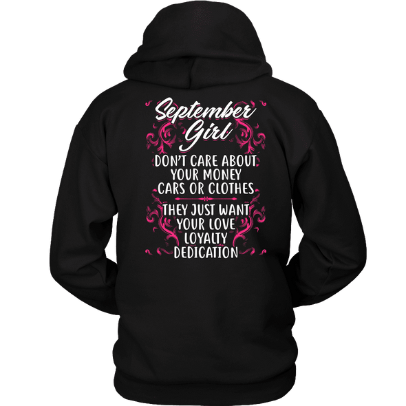 Limited Edition ***September Girl Don't Care About Money*** Shirts & Hoodies
