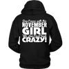 Limited Edition **Crazy November Girl** Shirts & Hoodies