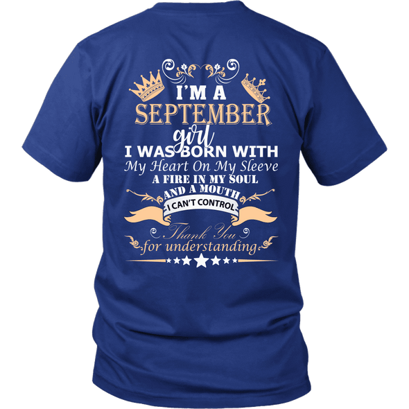 Save $10 Today (Offer Ends Soon) - September Born Girl Back Printed***Limited Edition*** Shirts