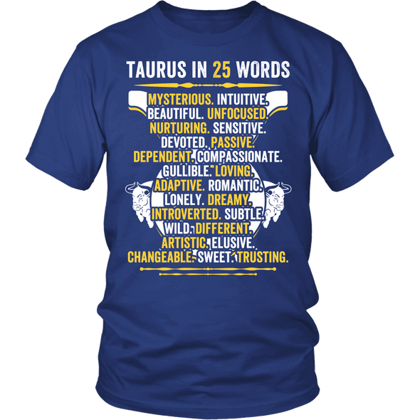 Describe Taurus In 25 Words Shirt, Taurus Shirt, Hoodie & Tank