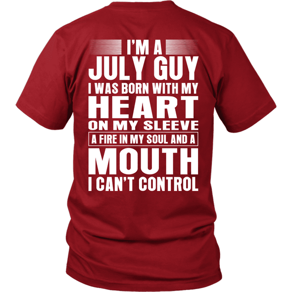 Limited Edition ** July Guy Heart On Sleeve Back Print*** Shirts & Hoodies