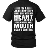 Limited Edition **January Guy Heart On Sleeve Back Print*** Shirts & Hoodies