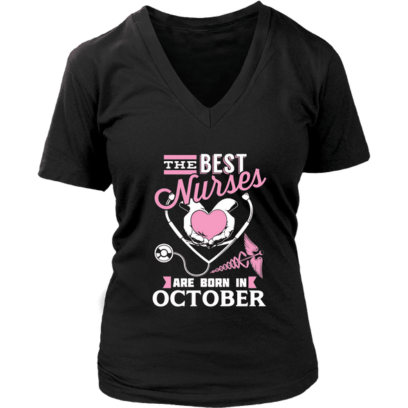 Best Nurses Are Born In October Women Shirts, Hoodie & Tank