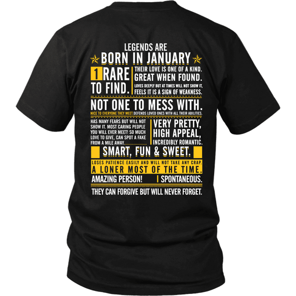 Legends Are Born In January ***Limited Edition Shirt***