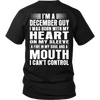 Limited Edition **December Guy Heart On Sleeve Back Print*** Shirts & Hoodies